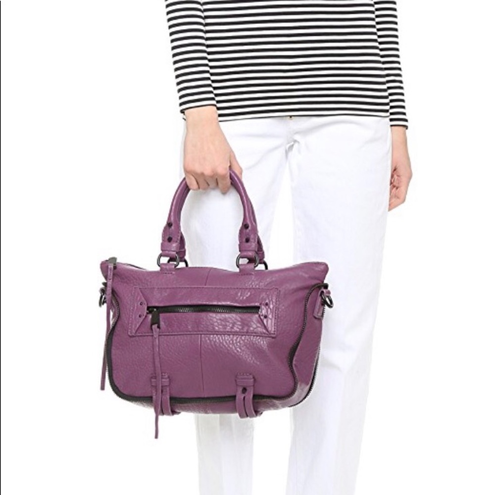 She + Lo Purple Leather Designer Handbag